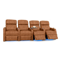 Sienna Italian Leather Spacesaver Home Theater Seating