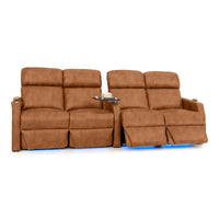 Sienna Italian Leather Spacesaver Home Theater Seating