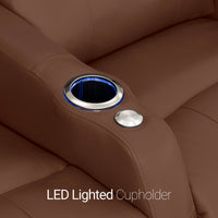 Sienna Italian Leather Spacesaver Home Theater Seating Single Recliner
