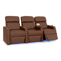 Sienna Italian Leather Spacesaver Home Theater Seating