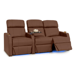 Sienna Italian Leather Spacesaver Home Theater Seating