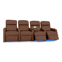 Sienna Italian Leather Spacesaver Home Theater Seating