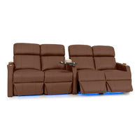 Sienna Italian Leather Spacesaver Home Theater Seating