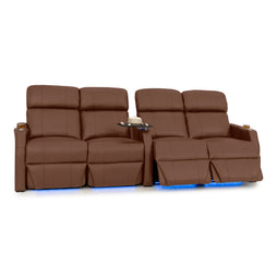 Sienna Italian Leather Spacesaver Home Theater Seating