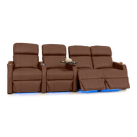 Sienna Italian Leather Spacesaver Home Theater Seating