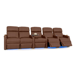 Sienna Italian Leather Spacesaver Home Theater Seating