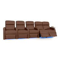 Sienna Italian Leather Spacesaver Home Theater Seating