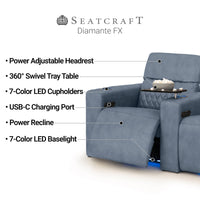 Diamante FX Flip-Up Headrest Single Recliner