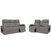 Armada LT HeatZeroᵀᴹ Italian Leather Home Theater Sofa & Loveseat