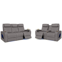 Armada LT HeatZeroᵀᴹ Italian Leather Home Theater Sofa & Loveseat
