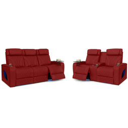 Armada LT HeatZeroᵀᴹ Italian Leather Home Theater Sofa & Loveseat