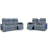 Armada LT HeatZeroᵀᴹ Italian Leather Home Theater Sofa & Loveseat