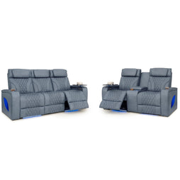 Armada LT HeatZeroᵀᴹ Italian Leather Home Theater Sofa & Loveseat