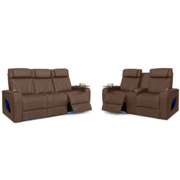 Armada LT HeatZeroᵀᴹ Italian Leather Home Theater Sofa & Loveseat