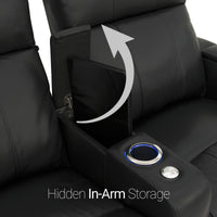 Venetian Italian Leather Home Theater Seating Single Recliner