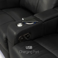 Venetian Italian Leather Home Theater Seating Single Recliner