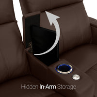 Venetian Italian Leather Home Theater Seating Single Recliner