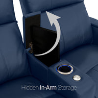 Venetian Italian Leather Home Theater Seating Single Recliner