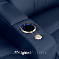 Venetian Italian Leather Home Theater Seating Single Recliner