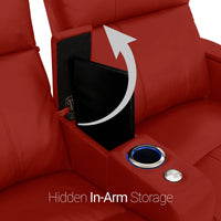 Venetian Italian Leather Home Theater Seating Single Recliner