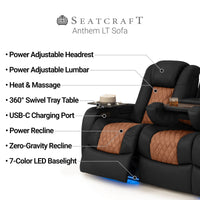 Anthem LT HeatZeroᵀᴹ Italian Leather Home Theater Sofa & Loveseat