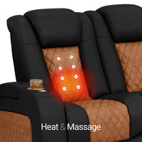Anthem LT HeatZeroᵀᴹ Italian Leather Home Theater Sofa & Loveseat