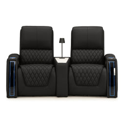 Apex CoolZeroᵀᴹ Wedge Console Italian Leather Home Theater Seats