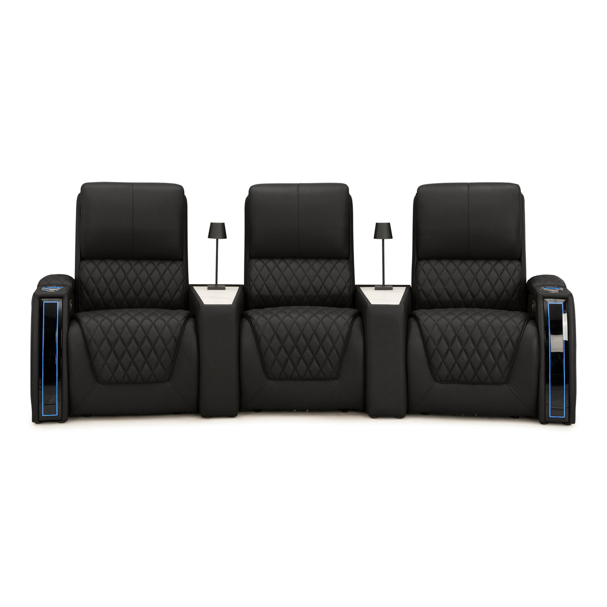 Apex CoolZeroᵀᴹ Wedge Console Italian Leather Home Theater Seats