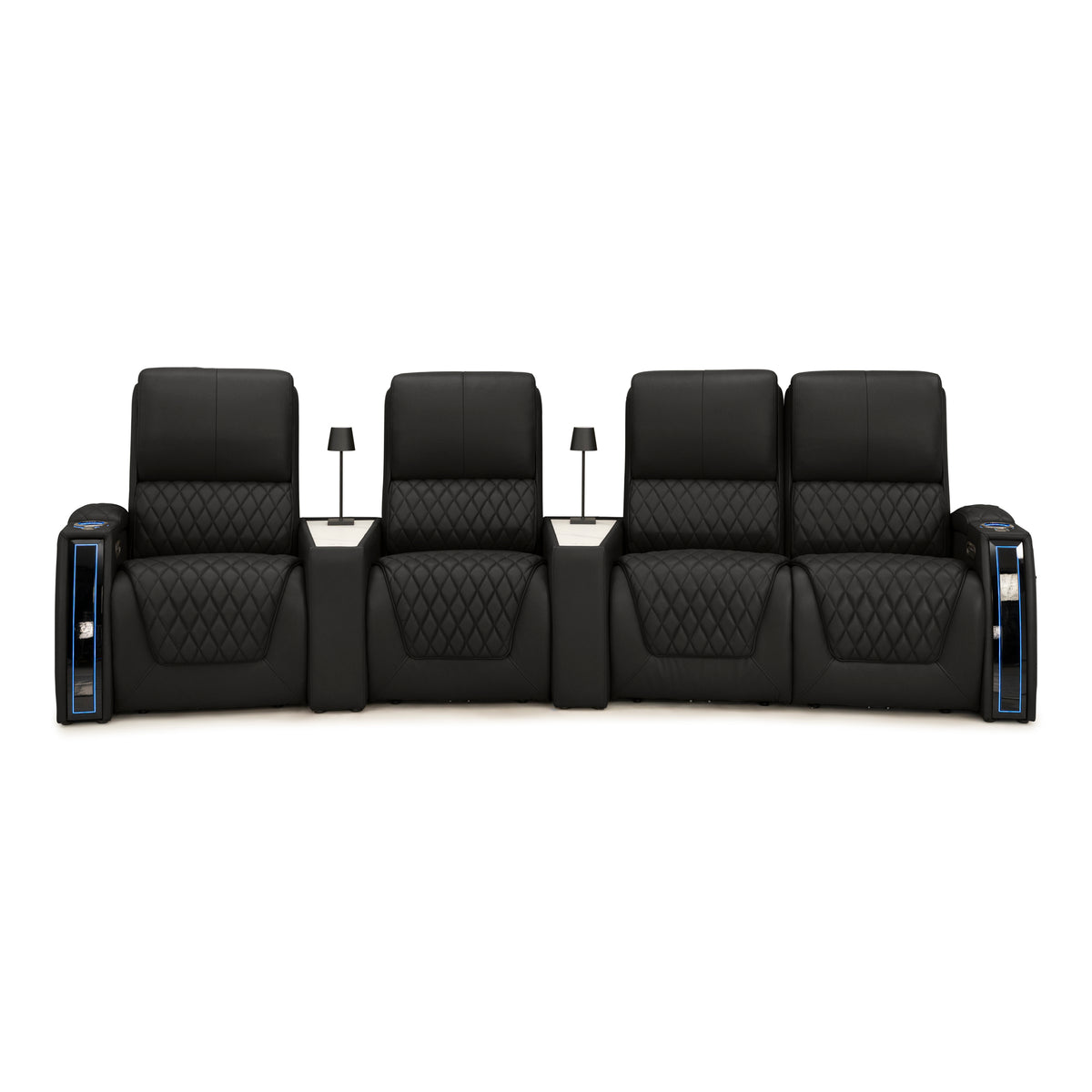 Apex CoolZeroᵀᴹ Wedge Console Italian Leather Home Theater Seats