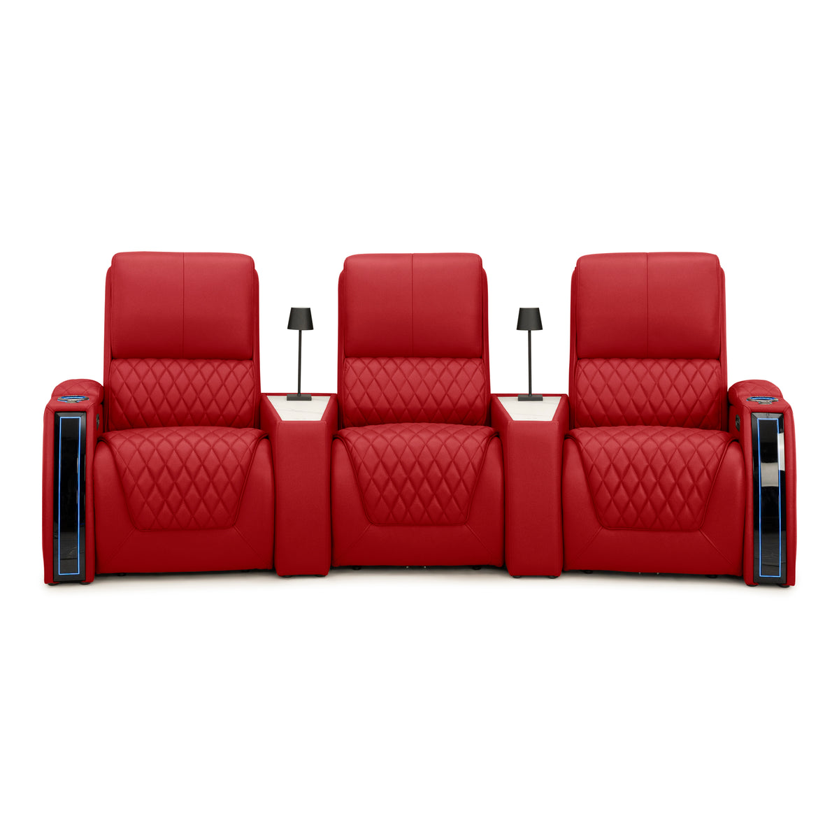 Apex CoolZeroᵀᴹ Wedge Console Italian Leather Home Theater Seats