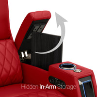 Apex CoolZeroᵀᴹ Wedge Console Italian Leather Home Theater Seats