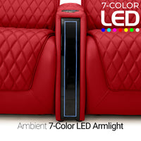 Apex CoolZeroᵀᴹ Wedge Console Italian Leather Home Theater Seats