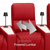 Apex CoolZeroᵀᴹ Wedge Console Italian Leather Home Theater Seats