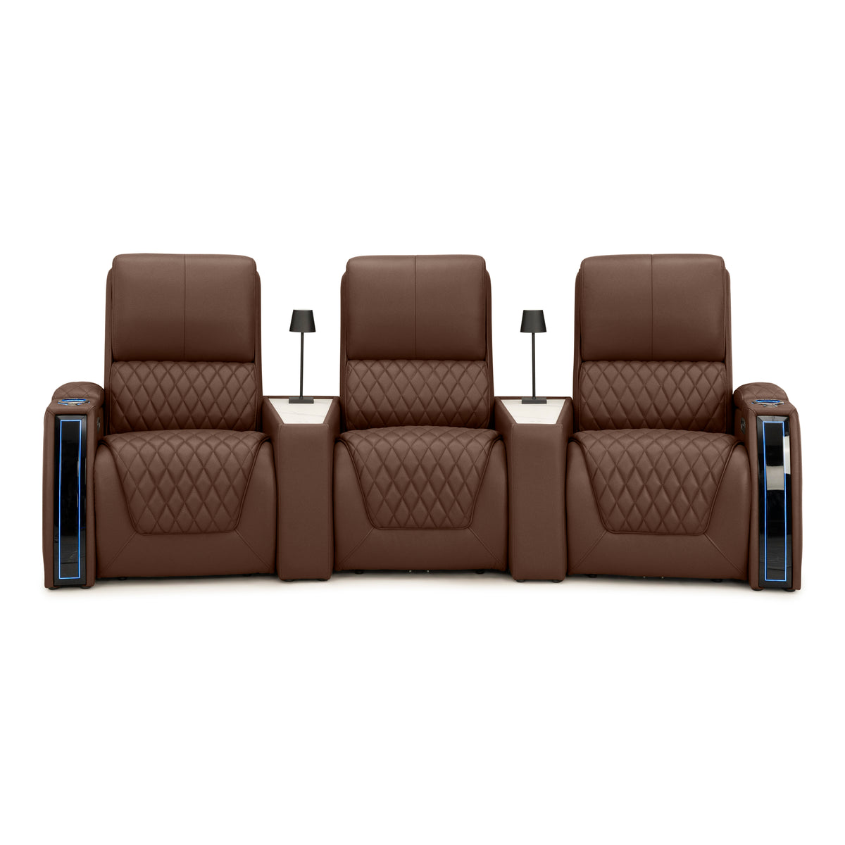Apex CoolZeroᵀᴹ Wedge Console Italian Leather Home Theater Seats