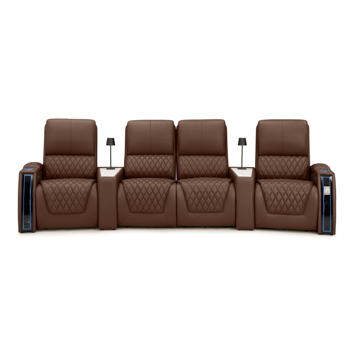 Apex CoolZeroᵀᴹ Wedge Console Italian Leather Home Theater Seats