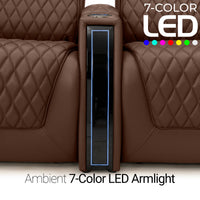 Apex CoolZeroᵀᴹ Wedge Console Italian Leather Home Theater Seats