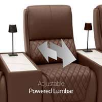 Apex CoolZeroᵀᴹ Console Table Italian Leather Home Theater Seats