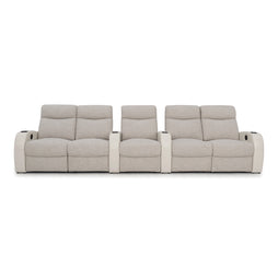 Rialto Italian Leather & Fabric Home Theater Seating