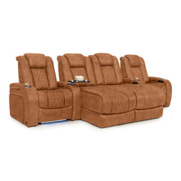 Diamante Chaise CoolZeroᵀᴹ Italian Leather Home Theater Seating
