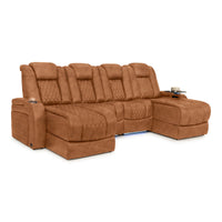 Diamante Chaise CoolZeroᵀᴹ Italian Leather Home Theater Seating