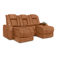 Diamante Chaise CoolZeroᵀᴹ Italian Leather Home Theater Seating