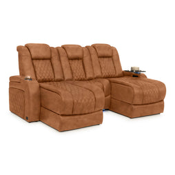 Diamante Chaise CoolZeroᵀᴹ Italian Leather Home Theater Seating