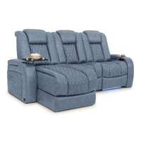 Diamante Chaise CoolZeroᵀᴹ Italian Leather Home Theater Seating