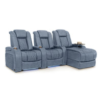 Diamante Chaise CoolZeroᵀᴹ Italian Leather Home Theater Seating