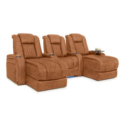 Diamante Chaise CoolZeroᵀᴹ Italian Leather Home Theater Seating