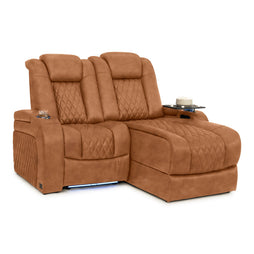 Diamante Chaise CoolZeroᵀᴹ Italian Leather Home Theater Seating