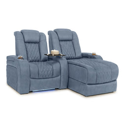 Diamante Chaise CoolZeroᵀᴹ Italian Leather Home Theater Seating
