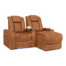 Diamante Chaise CoolZeroᵀᴹ Italian Leather Home Theater Seating