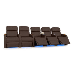 Sienna Leather Gel Spacesaver Home Theater Seating