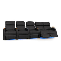 Sienna Leather Gel Spacesaver Home Theater Seating